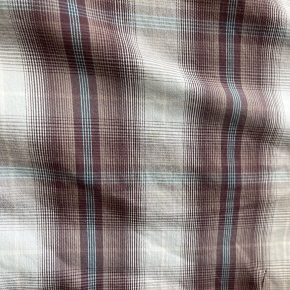 ARC’TERYX Brohm Shirt Men Blue / Burgundy Plaid Short Sleeve Button Up XL READ** - Picture 8 of 16
